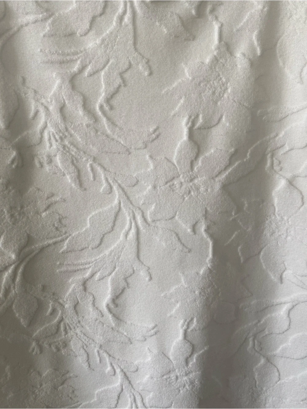 ZARA Stunning White Textured Floral Sleeveless Midi Dress Sz Small Like NEW! - Picture 5 of 12